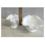 Vintage Fenton Silvercrest Glass Basket