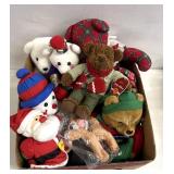 Christmas stuffed animals/hallmark Teddy mittens