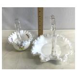 Vintage Fenton Silvercrest Glass Basket