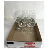 8 wine glasses