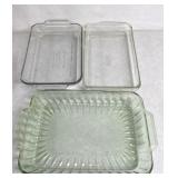 3 Pyrex & anchor glass bakeware