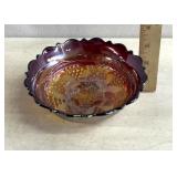 Carnival glass candy dish