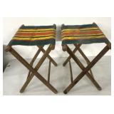 2 retro fold up chairs