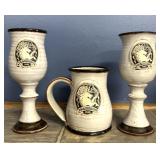 Minnesota Renaissance 2 Wine Goblets & 1 Beer Mug