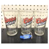 Coors light beer glasses