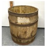Vintage wooden western theme barrel with
