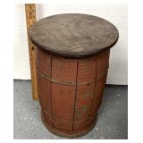 Repurposed vintage barrel/stool