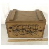 The classic/deer themed wooden ammo box