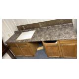 Large cabinet with countertop needs work 92
