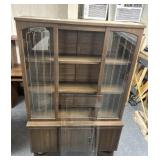 Mid-century hutch with glass doors