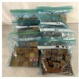 Vintage wooden building blocks