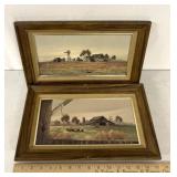 Vintage Farmstead framed wall hanging prints