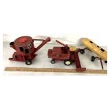 Farm toys played with missing parts