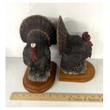 2 Turkey themed book ends