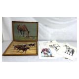 Horse themed paintings, and drawings