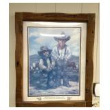 Western themed framed print with saying