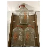 3 Glass milk jugs/little Dutch mill dairy