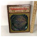 Indian glass commemorative plate