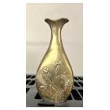 Small Brass vase 8in tall