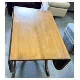 Vintage clawfoot drop leaf table