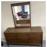 Nine drawer dresser with vanity mirror some Mark