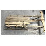 Vintage wooden snow sled/toboggan