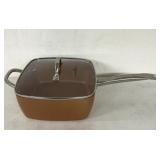 Copper chef pan with lid