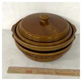 Rival stoneware casserole dish with lid
