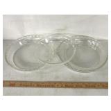 3 pyrex glass pie dishes