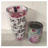 Floral patterned tumblers