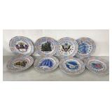 Americana calendar plates, 19 77 through 1985