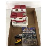 Coin bank and other toy trucks