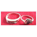 2 rings (Lt ring-10K, Rt ring 14K)