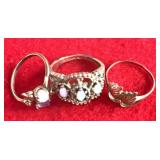 3 rings (2 outer rings-10k & Middle ring 18k)