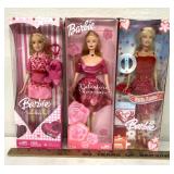 3 valentineï¿½s Barbies