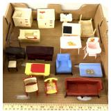 Vintage plastic doll furniture