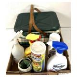 Vintage metal picnic basket/round up/garden items