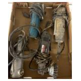 Electric hand tools with cords exposed