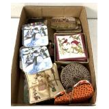 Christmas themed beverage coasters