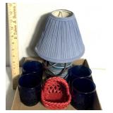 Lamp/ glasses/ glass basket