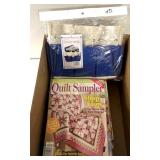 Craft tote bag/quilting magazines