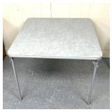 Folding card Table has tear