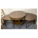 Retro end table three-piece set