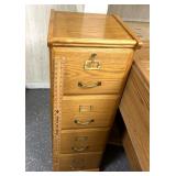 Four drawer finally cabinet wooden with key