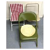 3 folding chairs