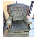 Retro swivel reclining rocking chair