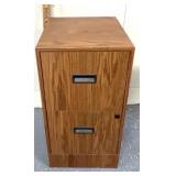 Two drawer metal filing cabinet