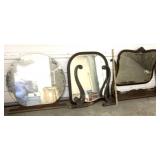 3 vintage vanity, mirrors off dressers
