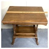 Antique stand with wheels