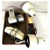 Telephones/alarm clock/lights